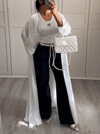 Calça Wide Leg Alfaiataria Cintura Dupla