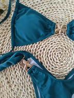 Biquíni Azul com Detalhe Estrela do Mar