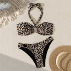 Biquíni Estampa Leopardo com Anel Dourado