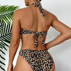 Biquíni Estampa Leopardo com Anel Dourado