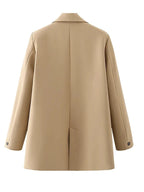 Blazer Feminino Botões Cruzados Oversize