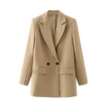 Blazer Feminino Botões Cruzados Oversize