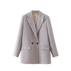 Blazer Feminino Botões Cruzados Oversize