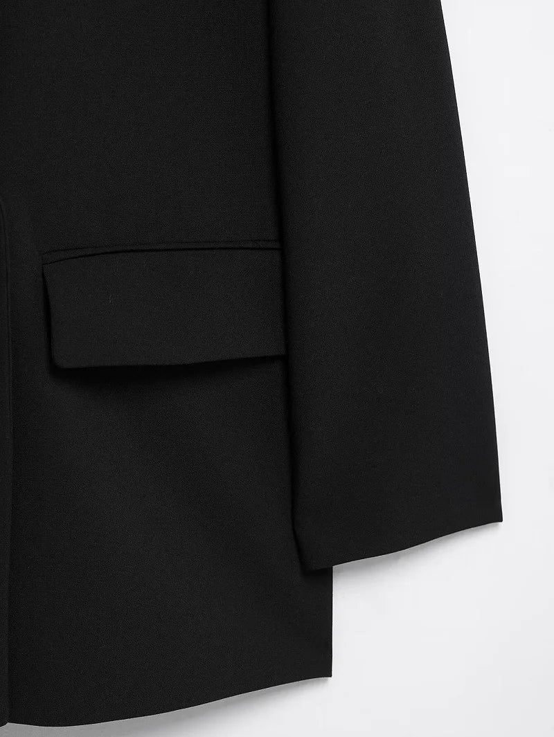 Blazer Feminino Elegante Botão Único 