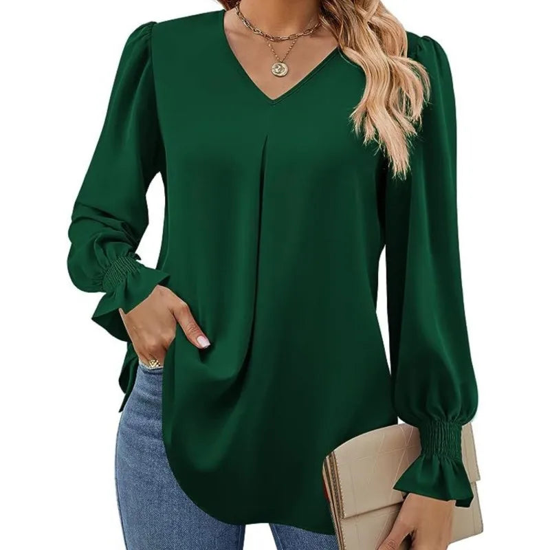 Blusa Adriana Manga Longa Verde