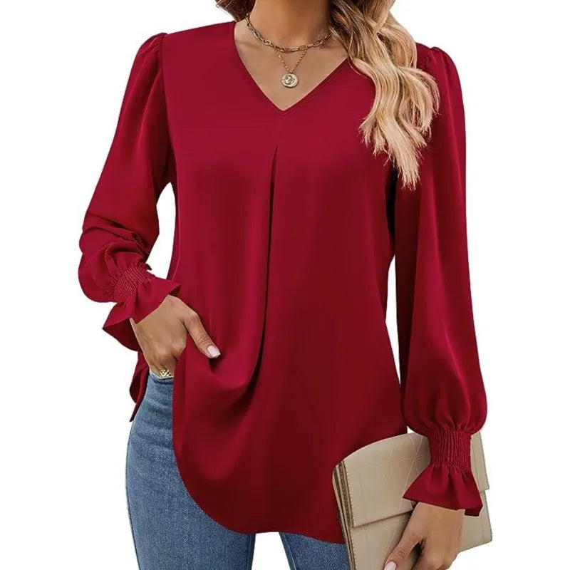 Blusa Adriana Manga Longa Vermelha