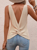 Blusa Feminina Sem Mangas Detalhe Torcida nas Costas