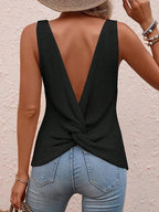 Blusa Feminina Sem Mangas Detalhe Torcida nas Costas