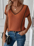 Blusa Feminina Tricô com Decote em V