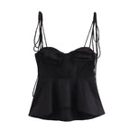 Blusa Feminino com Babado e Alças Finas