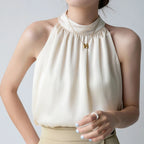 Blusa Gola Halter Bege 1