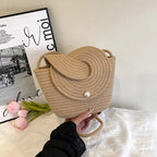 Bolsa de Palha Ombro com Pérola