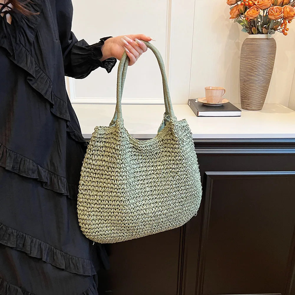 Bolsa de Palha Vintage Monocromática