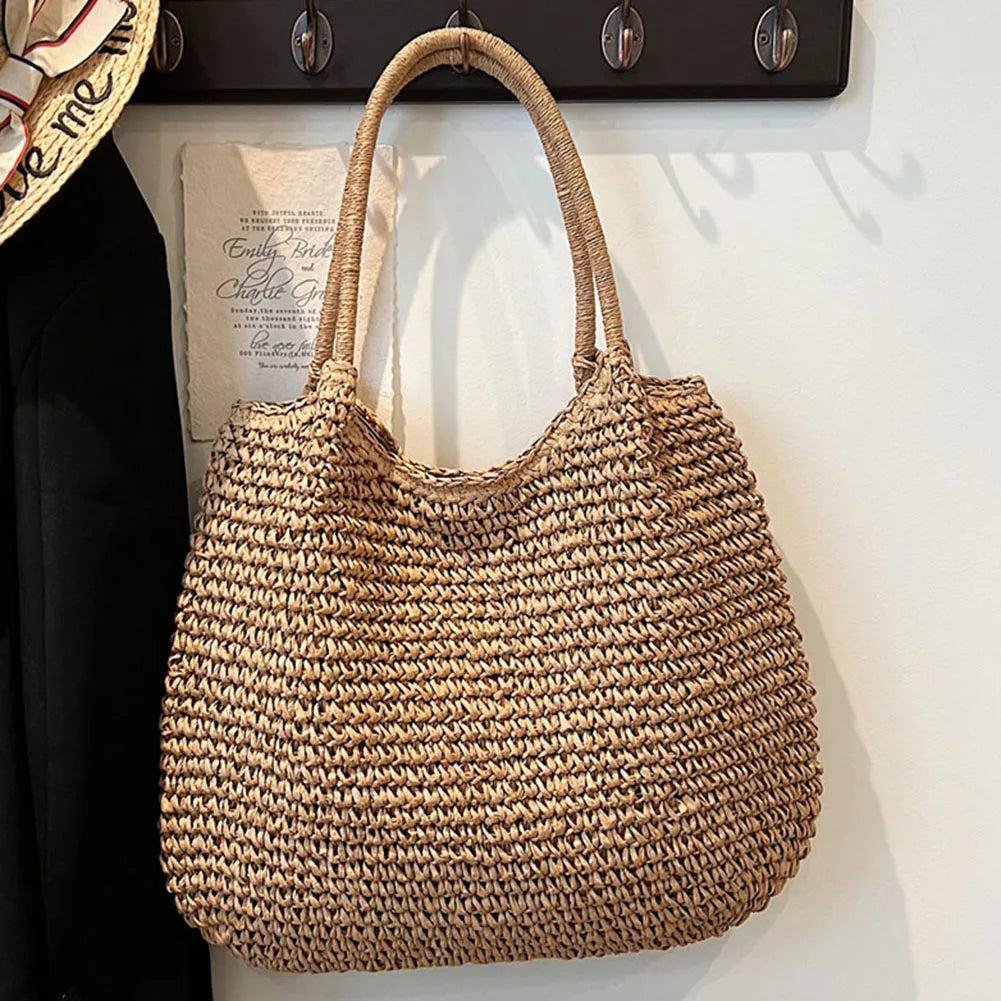 Bolsa de Palha Vintage Monocromática