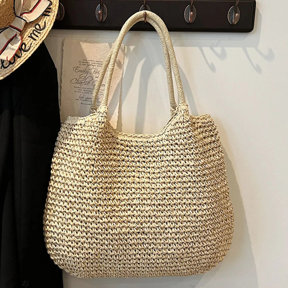 Bolsa de Palha Vintage Monocromática