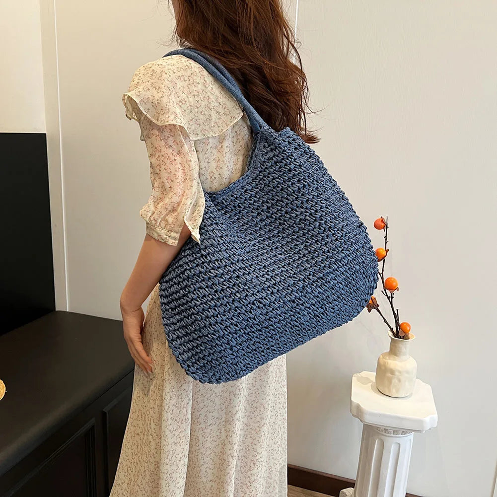 Bolsa de Palha Vintage Monocromática