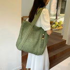Bolsa de Palha com Borla e Chaveiro Tassel
