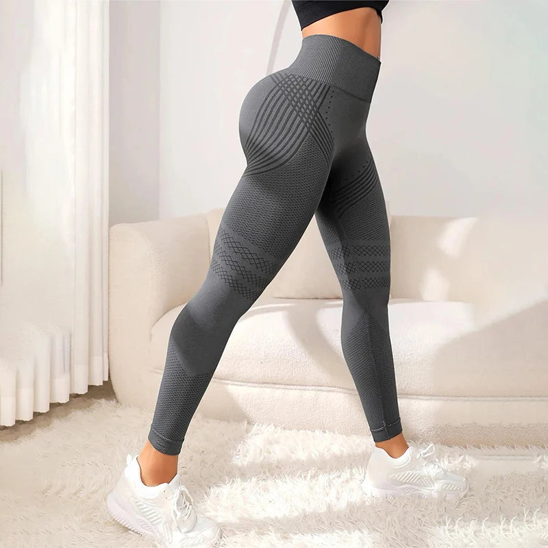 Calça Legging de Treino Respirável Cinza 1