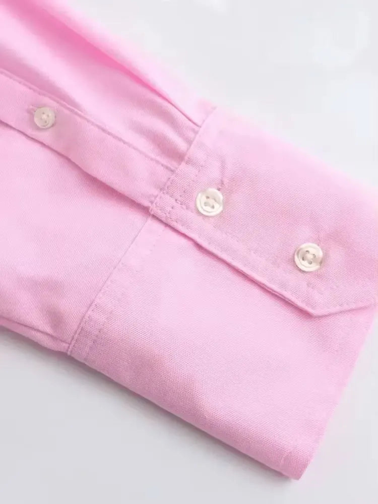 Camisa Femininas Assimétricas Manga Longa Listras