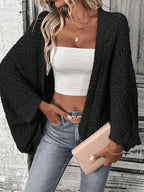 Cardigan Feminino Elegante de Malha Ponto Aberto