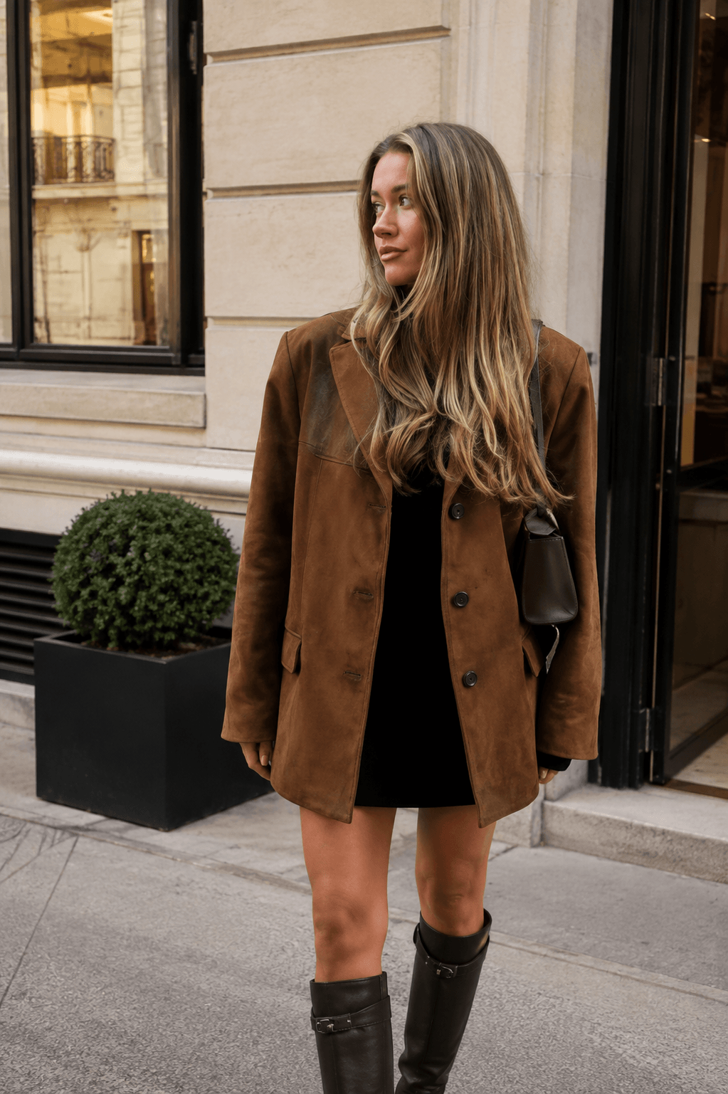 Blazer de Camurça Feminino Elegante