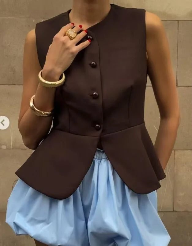 Colete Feminino Elegante com Botões