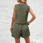 Conjunto Alice Alfaiataria Colete e Short verde