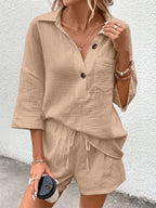 Conjunto Feminino Casual de Verão Despojado