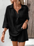 Conjunto Feminino Casual de Verão Despojado
