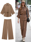Conjunto Feminino Estilo Kimono com Calça Larga