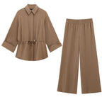 Conjunto Feminino Estilo Kimono com Calça Larga