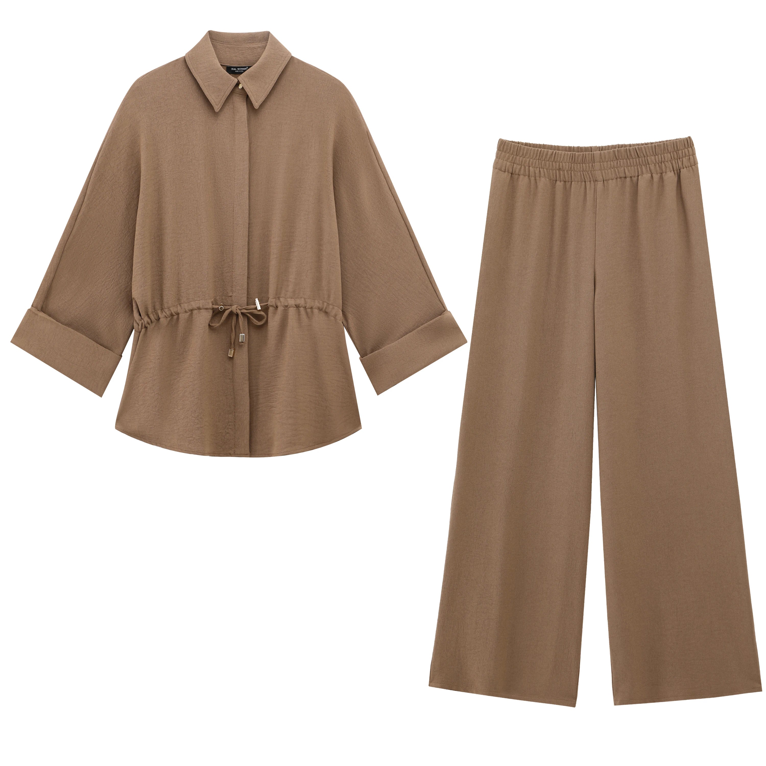 Conjunto Feminino Estilo Kimono com Calça Larga