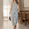 Conjunto Feminino com Colete de Botões