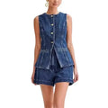 Conjunto Jeans com Colete Rebeca