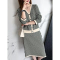 Conjunto Tricô Elegante Estilo Francês