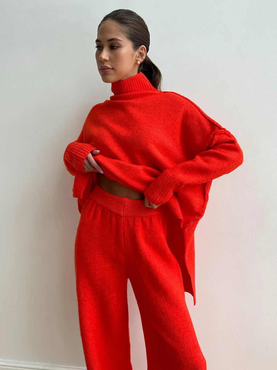Conjunto Tricotado Casual Feminino