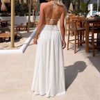 Conjunto feminino boho para viagem e resort