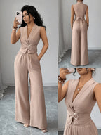 Conjunto feminino elegante de duas peças