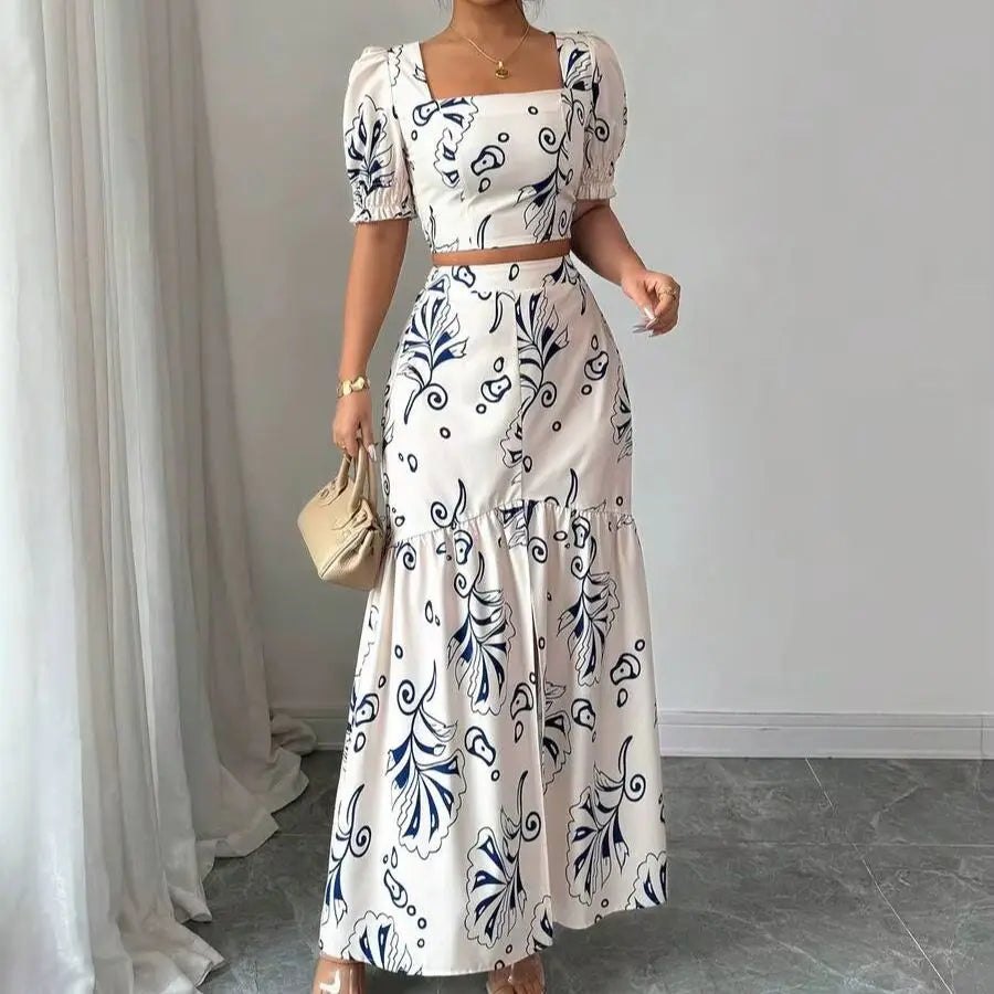 Conjunto feminino elegante para primavera e verão
