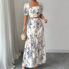 Conjunto feminino elegante para primavera e verão