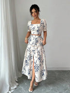 Conjunto feminino elegante para primavera e verão