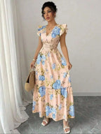 Detalhes do Vestido Longo Rosa Rafazza