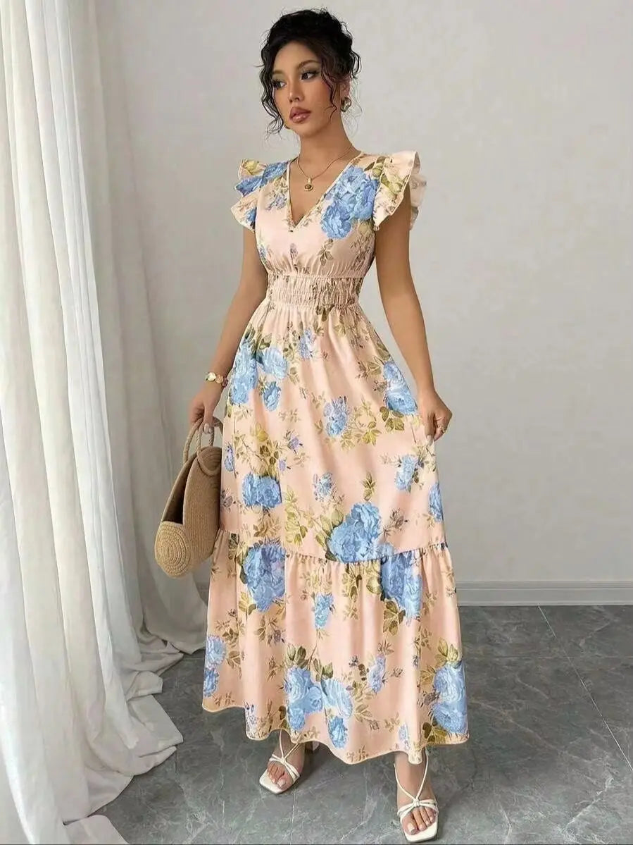 Detalhes do Vestido Longo Rosa Rafazza
