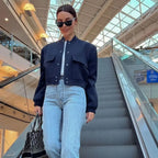 Jaqueta Bomber Feminina com Punho