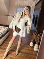 Jaqueta Bomber Feminina em Tweed