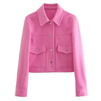 Jaqueta Bomber Feminina em Tweed