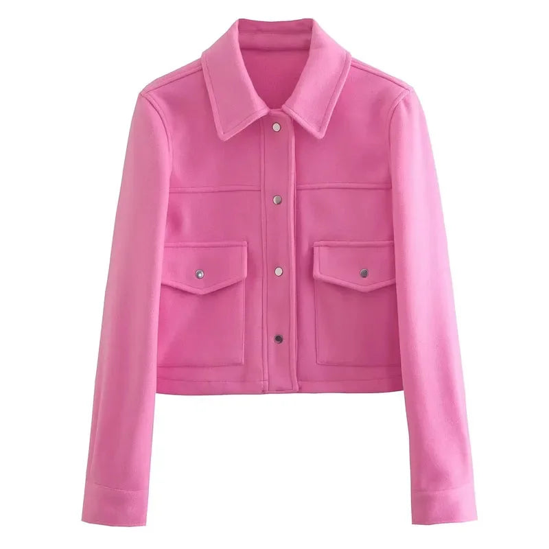 Jaqueta Bomber Feminina em Tweed