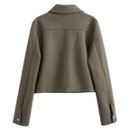 Jaqueta Bomber Feminina em Tweed