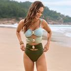 Maiô Feminino com Fivela de Metal Dourada