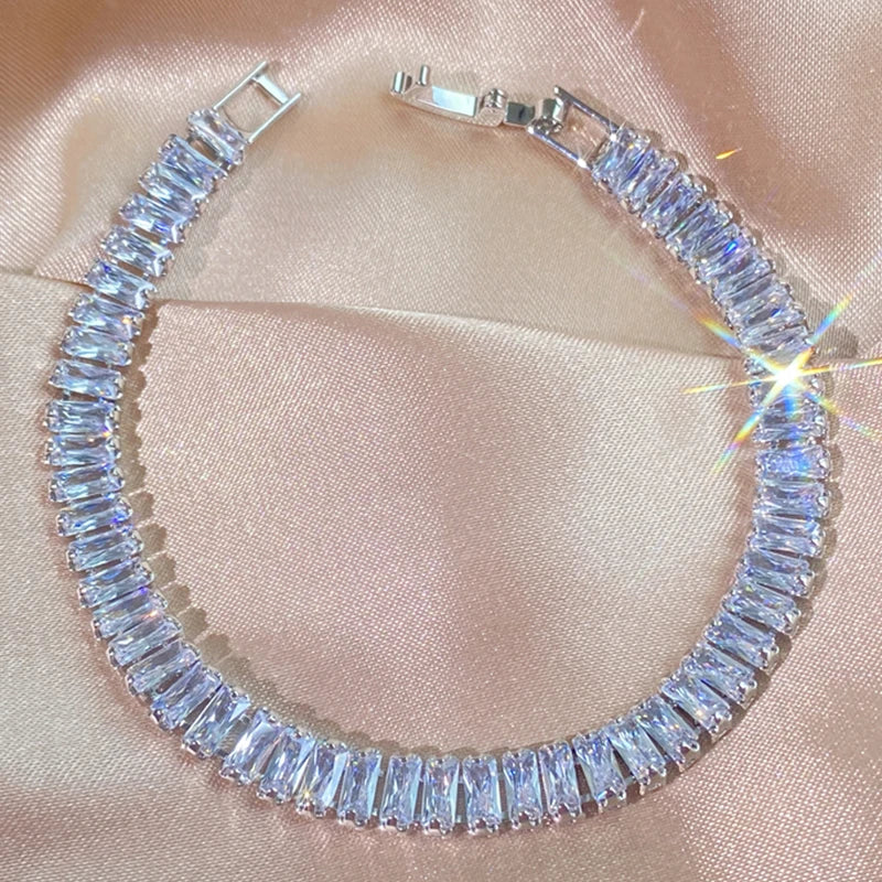 Pulseira Quadrada Luxo em Zircônia